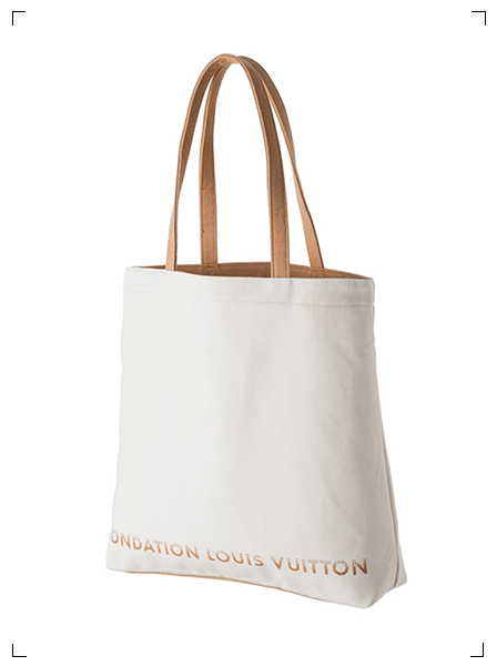 Fondation Louis Vuitton SAC EN TOILE BLANC ET SAC SHOPPING, トートバッグ ホワイトとショッピングバッグセット フォンダシオン ルイ・ヴィトン