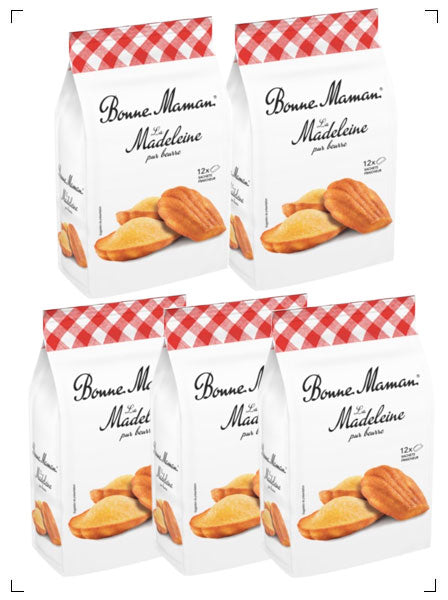 Bonne Maman LA MADELEINE AU PUR BEURRE, マドレーヌ 5袋セット ボンヌママン