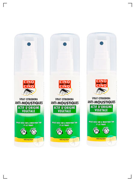 Cinq sur Cinq SPRAY CITRIODORA ANTI-MOUSTIQUES X 3, 虫よけスプレー 3本セット サンク　シュール　サンク