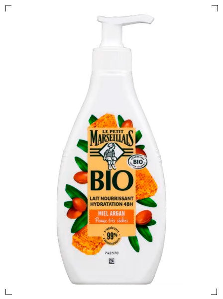 Le Petit Marseillais LAIT CORPS HYDRATANT BIO MIEL ARGAN, オーガニックボディミルク はちみつとアルガン ル プチ マルセイエ