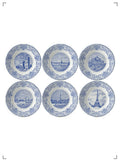 Gien COFFRET DE 6 ASSIETTES DESSERT MONUMENTS DE PARIS, パリのモニュメント デザートプレート 6枚セット ジアン