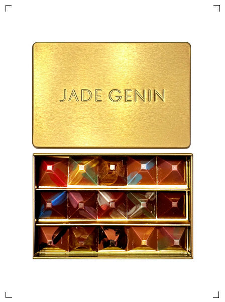 Jade Genin BOITE CHOCOLAT PYRAMIDES 15PIECES, ボンボンショコラ アソート 15個入り ジャド ジュナン