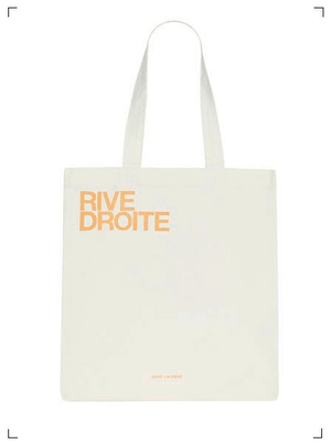Yves Saint Laurent SAINT LAURENT RIVE DROITE TOTEBAG/WHITE AND GOLD, サンローラン リブドロワット トートバッグ/ホワイト アンド ゴールド イヴ サン ローラン