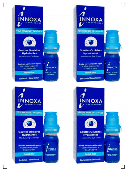 Innoxa YEUX ROUGES ET FATIGUES GOUTTES / 10ML 4PIECES SET, アイローション ブルータイプ 疲れ目＆赤目用 10ml 4個セット イノクサ