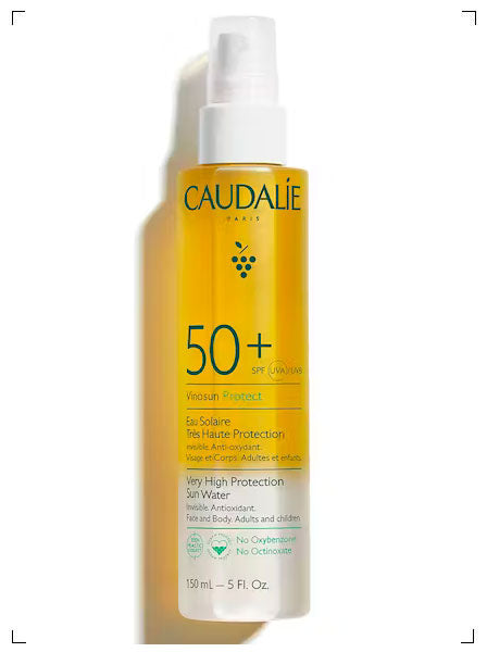 Caudalie VINOSUN PROTECT EAU SOLAIRE TRES HAUTE PROTECTION SPF50+, ハイプロテクション  日焼け止めウォーター SPF50+ コーダリー