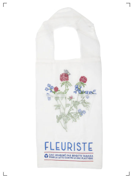 Brigitte Tanaka SAC ORGANZA FLEURISTE ROUGE, ショッピングバッグ お花屋さん ブリジット タナカ
