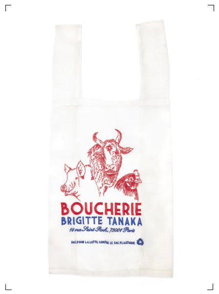 Brigitte Tanaka SAC ORGANZA BOUCHERIE, ショッピングバッグ 肉屋さん ブリジット タナカ