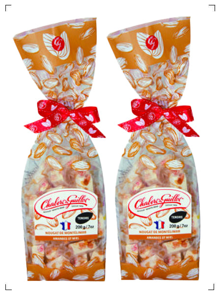 Chabert & Guillot NOUGAT DE MONTELIMAR TENDRE 2SACHETS, ヌガー 2袋セット シャベール エ ギヨ