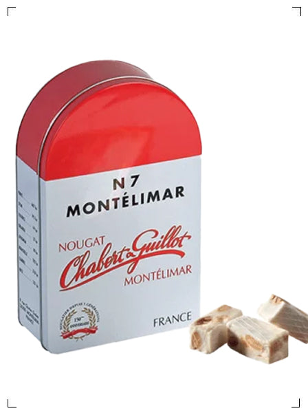 Chabert & Guillot NOUGAT DE MONTELIMAR TENDRE BORNE N7, ヌガー 缶入り シャベール エ ギヨ