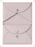 Hermes PORTE CARTE CALVI DUO COMPACT MAUVE PALE, カルヴィ カードケースデュオ モーヴパール エルメス