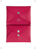 Hermes PORTE CARTE CALVI DUO COMPACT ROSE EXTREME, カルヴィ カードケースデュオ ローズエクストレム エルメス