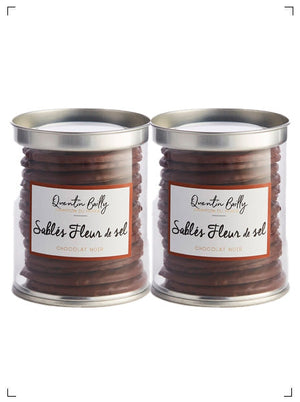 Quentin Bailly SABLES FLEUR DE SEL ET CHOCOLAT, チョコレートサブレ 2個セット カンタン バイィ