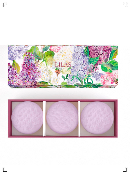 Fragonard LILAS COFFRET SAVON GALETS, リラ ソープコフレ フラゴナール