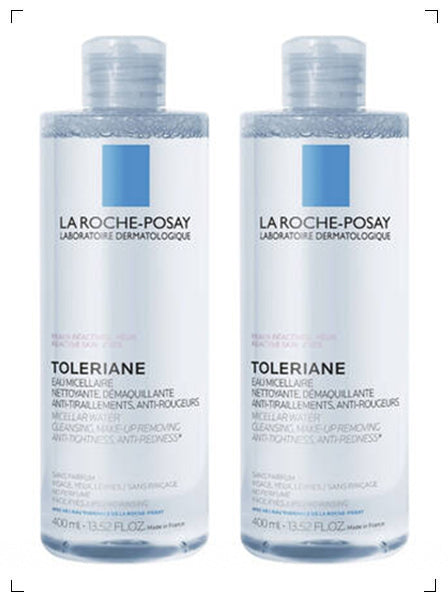 La Roche Posay TOLERIANE EAU MICELLAIRE PEAUX REACTIVES, トレリアン オー ミスレール 反応性皮膚用 2本セット ラ ロッシュ ポゼ