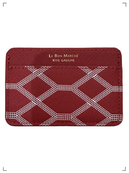 Le Bon Marche PORTE CARTE MOTIF ESCALATOR (ROUGE), カードケース エスカレーター（赤） ル ボン マルシェ