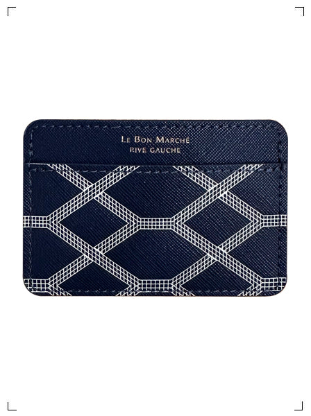 Le Bon Marche PORTE CARTE MOTIF ESCALATOR (NAVY), カードケース エスカレーター(紺) ル ボン マルシェ