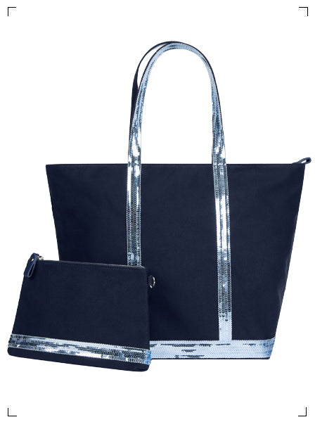 Air France VANESSA BRUNO COTTON BAG ET POUCH BLEU, ヴァネッサブリューノ コットンバッグ＆ポーチ ブルー エールフランス