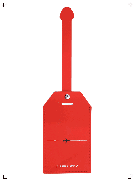 Air France ETIQUETTE TRICOLORE ROUGE, バゲージ タグ 赤 エールフランス