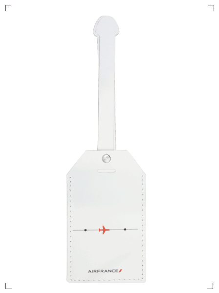 Air France ETIQUETTE TRICOLORE BLANC, バゲージ タグ 白 エールフランス