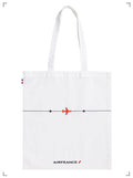 Air France TOTE BAG TRICOLORE BLANC, トートバッグ トリコロール 白 エールフランス