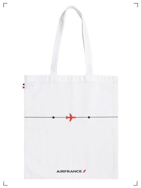 Air France TOTE BAG TRICOLORE BLANC, トートバッグ トリコロール 白 エールフランス
