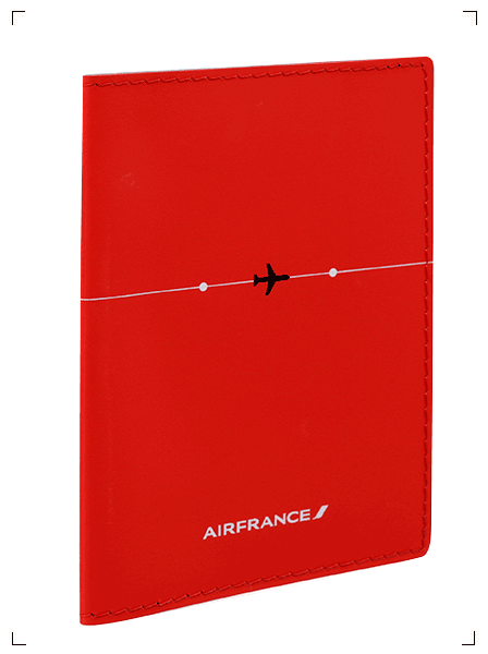 Air France PASSPORT CASE TRICOLORE ROUGE, パスポートケース トリコロール 赤 エールフランス