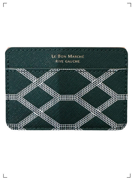 Le Bon Marche PORTE CARTE MOTIF ESCALATOR (D GREEN), カードケース エスカレーター（濃グリーン） ル ボン マルシェ