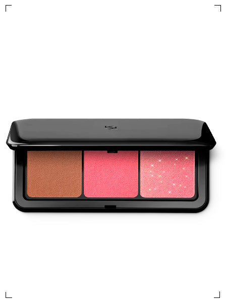 Kiko MULTI FINISH TRIO BLUSH AND BRONZER PALETTE 03PINK, マルチフィニッシュ トリオ ＆ ブロンザー パレット 03ピンク キコ