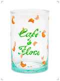 Marin Montagut VERRE PEINT A LA MAIN CAFE DE FLORE, グラス カフェ ド フロール マラン　モンタギュ