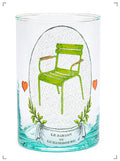 Marin Montagut VERRE ILLUSTRE CHAISE DU JARDIN DU LUXEMBOURG, グラス リュクサンブール公園の椅子 マラン　モンタギュ