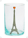 Marin Montagut VERRE ILLUSTRE LA TOUR EIFFEL COEUR, グラス ハートのエッフェル塔 マラン　モンタギュ