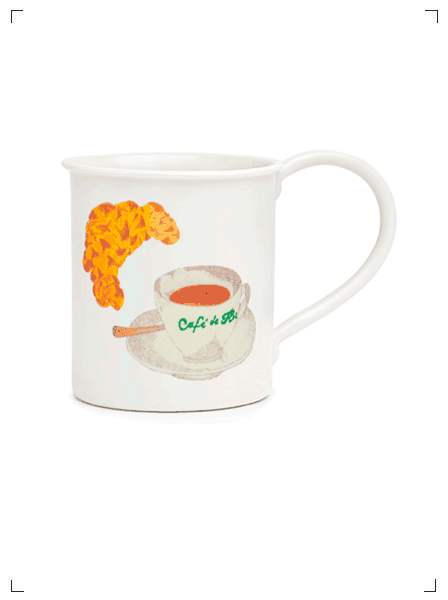 Marin Montagut TASSE CAFE CROISSANT TAILLE M, マグカップ コーヒークロワッサン Mサイズ マラン　モンタギュ