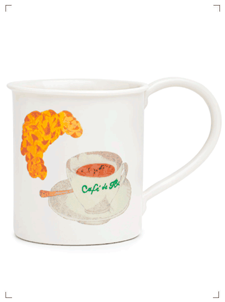 Marin Montagut TASSE CAFE CROISSANT TAILLE L, マグカップ コーヒークロワッサン Lサイズ マラン　モンタギュ