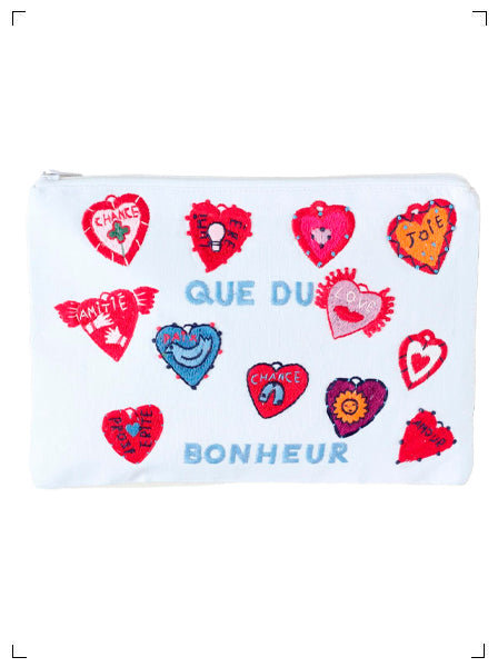 Fragonard POCHON COTON QUE DU BONHEUR, コットンポーチ ク  デュ ボヌール フラゴナール