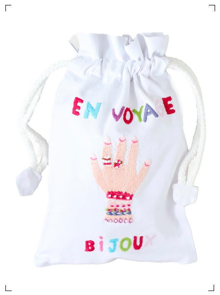 Fragonard POCHON COTON BIJOUX, コットンポーチ ビジュー フラゴナール