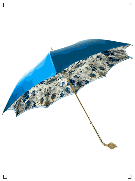 Il Marchesato LIGHT BLUE FLOWERS UMBRELLA, ライトブルーフラワー ダブルクロス イル マルケサート