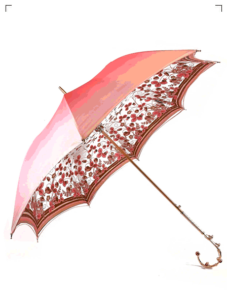 Il Marchesato FANTASTIC LIGHT PINK UMBRELLA WITH SPECIAL FLOWERED HANDLE, ファンタスティック ライトピンク フラワーハンドル イル マルケサート