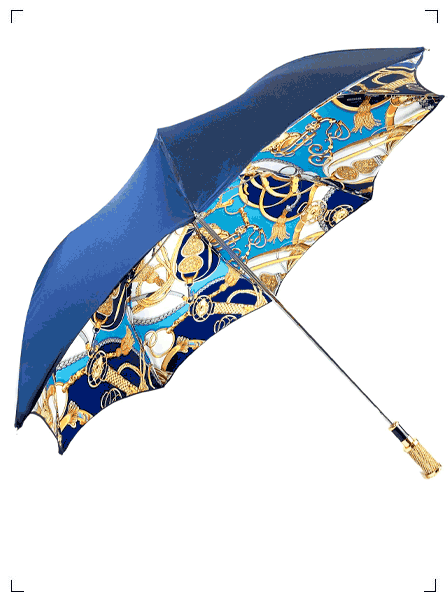 Il Marchesato FANTASTIC BLUE WITH CHAINS STYLE FOLDING UMBRELLA, ファンタスティックブルー チェーンスタイル 折り畳みタイプ イル マルケサート