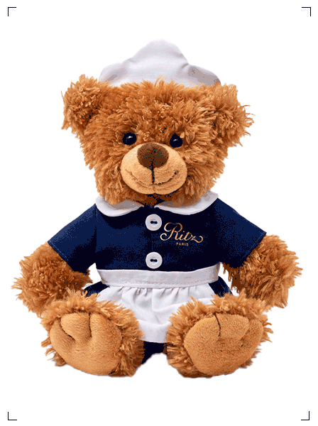 Ritz Paris LOURSON PELUCHE FEMME DE CHAMBRE PETIT, テディベア メイド プチ リッツ パリ