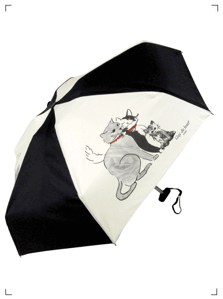 Guy de Jean PARAPLUIE PLIANTLES MINI  MINOUS, 折り畳み傘 ミニ ミヌー（ミニサイズ） ギ ド ジャン