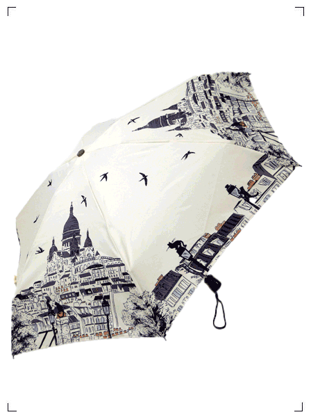 Guy de Jean PARAPLUIE PLIANTLES MONTMARTRE, 折り畳み傘 モンマルトル ギ ド ジャン