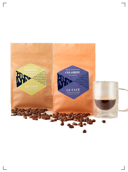 Alain Ducasse CAFE EN GRAINS DUO, コーヒー豆【2種組み合わせ】 アラン デュカス