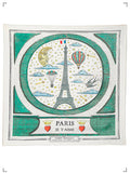 Marin Montagut FOULARD PARIS JE TAIME VERT GRAND, スカーフ パリ ジュテーム グリーン 大 マラン　モンタギュ