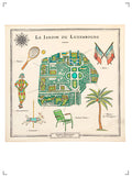 Marin Montagut FOULARD LE JARDIN DU LUXEMBOURG GRAND, スカーフ リュクサンブール公園 大 マラン　モンタギュ