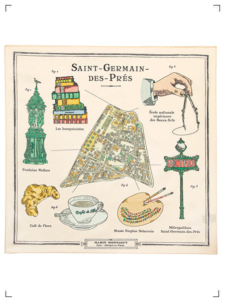 Marin Montagut FOULARD SAINT GERMAIN DES PRES GRAND, スカーフ サンジェルマンデプレ 大 マラン　モンタギュ