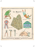 Marin Montagut FOULARD LE MARAIS GRAND, スカーフ ル マレ 大 マラン　モンタギュ