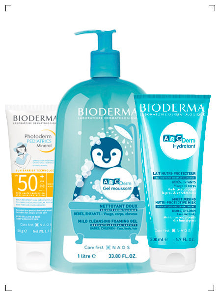 Bioderma SET POUR LES ENFANTS ET BEBES, 0歳からの赤ちゃんお子様ケア 3点セット ビオデルマ
