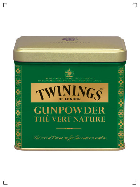 Twinings GUNPOWDER THE VERT NATURE, ガンパウダー テ ヴェール ナチュール 缶入り トワイニング