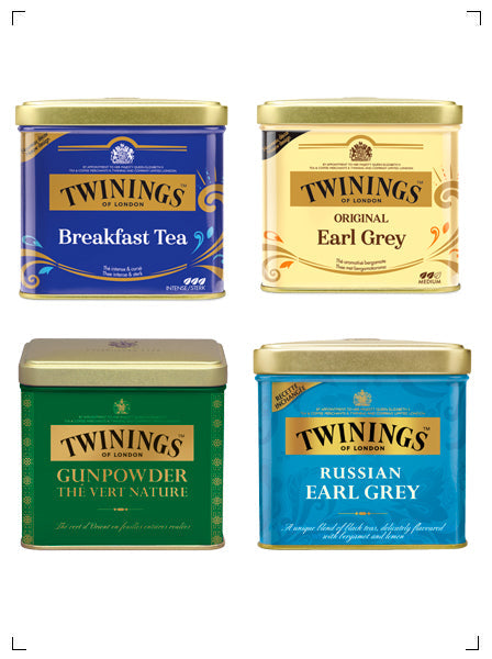 Twinings 4 BOITES DU THE VRAC, リーフティー4缶セット トワイニング
