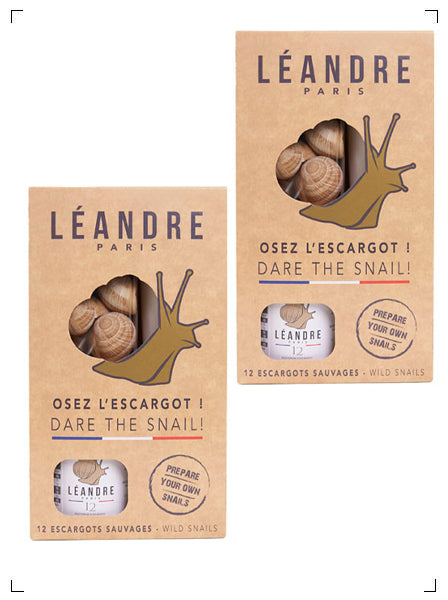 Pariswave LEANDRE COFFRET 12 ESCARGOTS X 2PAQUES, レアンドル パリ エスカルゴ12個 2個セット パリスウェーブ